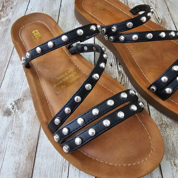 Women's Cushionaire Sandals Black Size 7M - Picture 2 of 5